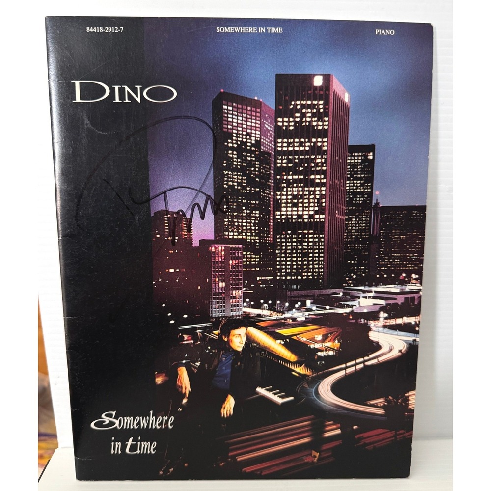 SIGNED Dino Kartsonakis Somewhere in Time Piano Songbook - Vintage 1992 OOP